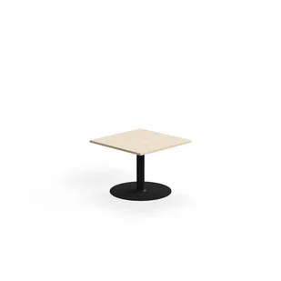 Stolik kawowy ALVA, 700x700x500 mm, laminat wysokociśnieniowy, czarny/brzoza - Ławy i stoliki kawowe - miniaturka - grafika 1