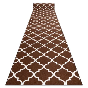 CHODNIK PODGUMOWANY 80 cm KONICZYNA MAROKAŃSKA brąz TRELLIS 30351, 80x1250 cm - Dywany - miniaturka - grafika 1