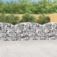 Ogrodzenia - Łukowaty kosz gabionowy, 200x50x100/120cm, galwanizowane żelazo - miniaturka - grafika 1