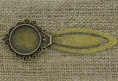 Zakładki indeksujące - [171140] Zakładka do książki na kaboszon 20mm brąz - miniaturka - grafika 1