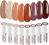 Lakiery hybrydowe - YOSHI LAKIER HYBRYDOWY ZESTAW CAŁA KOLEKCJA CIAO ITALIANI BRĄZY BEŻE 8 szt - miniaturka - grafika 1