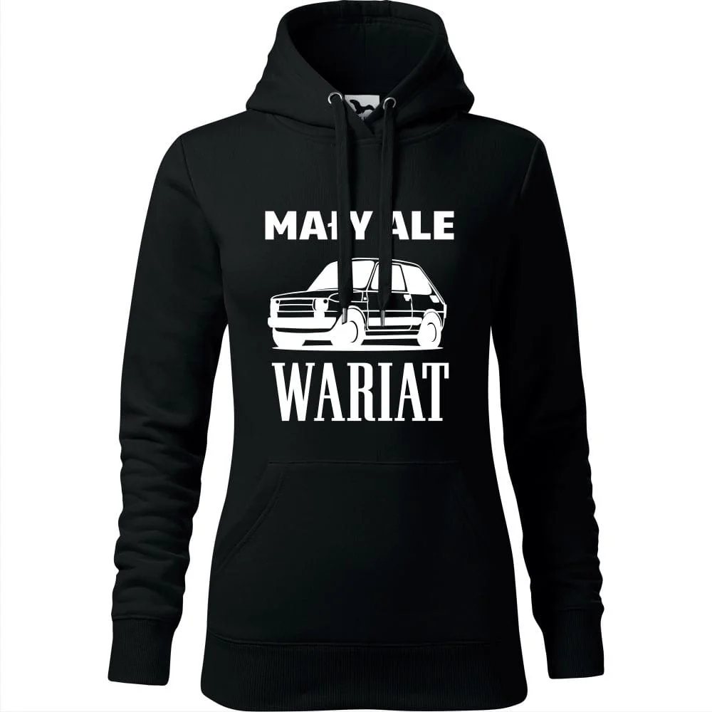 Damska Bluza Z Kapturem - Mały Ale Wariat Czarny Xl