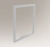 Lampy ścienne - Shilo Industrialna LAMPA kinkiet ZAOSU 7901 prostokątna OPRAWA metalowa ścienna rama frame biała 7901 - miniaturka - grafika 1