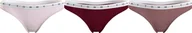 Majtki damskie - TOMMY HILFIGER MAJTKI DAMSKIE STRINGI 3P THONG PINK/BEIGE/RED UW0UW03287 0R5 S - miniaturka - grafika 1