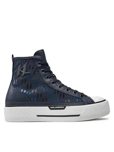 KARL LAGERFELD Trampki KL50454 Granatowy - Trampki męskie - miniaturka - grafika 1