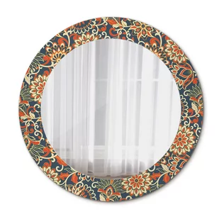 Okrągłe Lustro Retro kwiaty 60cm - Lustra - miniaturka - grafika 1