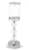 Świeczniki - Świecznik Kryształowy Srebrny h:41 - miniaturka - grafika 1