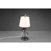 Lampy stojące - Reality LEUCHTEN Lampa stołowa Lola z figurą flaminga srebrna/biała - miniaturka - grafika 1