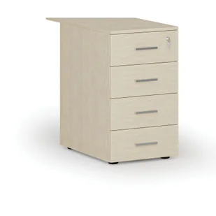 Kontenerek biurowy z szufladami dostawny PRIMO WOOD, 4 szuflady, brzoza - Szafki biurowe - miniaturka - grafika 1