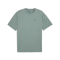 Koszulki sportowe damskie - Koszulka unisex Essentials Elevated PUMA Green Moon - miniaturka - grafika 1