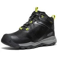 Buty dla chłopców - KEEN Wanduro Mid Height Waterproof Easy On Durable Sneaker Hiking Boots, Black/Silver, 1 US Unisex Big Kid - miniaturka - grafika 1
