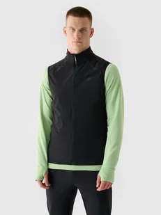 Męski bezrękawnik do biegania Ultralight 4F 4FRAW24TVJAM213 - czarny - Kamizelki męskie - miniaturka - grafika 1