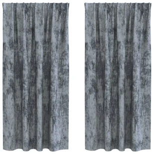 vidaXL Zasłony Aksamitne 2 szt. z Oczkami Srebrnoszary 175x140 cm - Zasłony - miniaturka - grafika 1