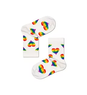 Skarpetki damskie - Happy Socks Kids Pride Smiling Heart Sock, kolorowe i zabawne, skarpetydla dzieci, wielokolorowe (2-3 lat) - grafika 1