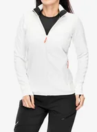 Bluzy sportowe damskie - Bluza rozpinana damska Salewa Puez Waffle Hyb PL Jacket - white - miniaturka - grafika 1