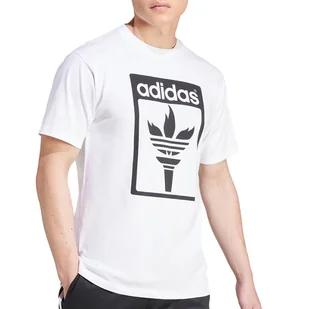 Koszulka adidas Originals Trefoil Torch JJ1218 - biała - Adidas - Koszulki sportowe męskie - miniaturka - grafika 1