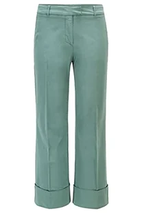 BOSS Damskie spodnie C Taroma-D Regular-Fit Chino z elastycznej bawełny organicznej z szerokim nogawkami, jasnozielony, 40 PL - Spodnie damskie - miniaturka - grafika 1