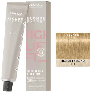 Indola Blonde Expert Highlight +Blend, farba rozjaśniająca do 4 tonów + pokrycie białych włosów, H.0+, 60ml - Farby do włosów i szampony koloryzujące - miniaturka - grafika 1