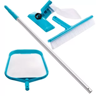 Zestaw do czyszczenia basenu - szczotka, siatka, odkurzacz INTEX 29056+rurka teleskopowa 29054 - Akcesoria do basenów - miniaturka - grafika 1