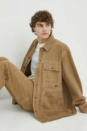 Kurtki męskie - G-Star Raw kurtka jeansowa męska kolor brązowy przejściowa - miniaturka - grafika 1