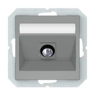Gniazdka elektryczne - TV SOCKET GREY TVL01-02 QR1000 - miniaturka - grafika 1