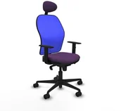 Fotele i krzesła biurowe - Krzesło Biurowe z Zagłówkiem Jorquera Piqueras y Crespo 1D036N1 Fioletowy - miniaturka - grafika 1