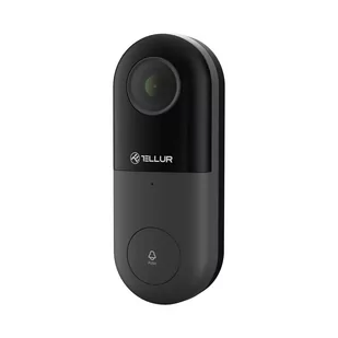 Tellur Video DoorBell WiFi, 1080P, PIR, Wired, Black - Rejestratory do monitoringu - miniaturka - grafika 1