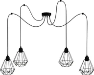 Lampy sufitowe - Lampa wisząca Solar Lampa loft diament 4 płomienna pająk - miniaturka - grafika 1