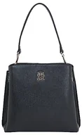 Torebki damskie - Tommy Hilfiger Damskie TH Ponadczasowe torby kubełkowe, czarne, OS, Czarny - miniaturka - grafika 1