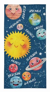 RĘCZNIK bawełniany KOSMOS 70x140 cm PLANETY - Okrycia kąpielowe dla dzieci - miniaturka - grafika 1