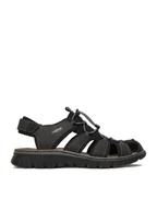 Sandały męskie - Rieker Sandały CEO-26770-00 Czarny - miniaturka - grafika 1