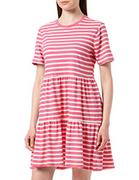 Sukienki - ONLY ONLMAY S/S O-Neck Peplum Dress Box JRS, sukienka Shocking Pink, S, Shocking Pink, S - miniaturka - grafika 1