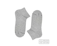 Skarpetki męskie - Szare stopki z bawełny organicznej - miniaturka - grafika 1