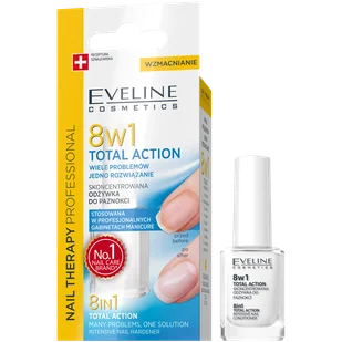 Eveline 8in1 Total Action Nail Therapy Sensitive, odżywka skoncentrowana do paznokci, 12 ml - Odżywki do paznokci - miniaturka - grafika 5
