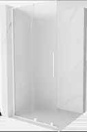 Ścianki i drzwi prysznicowe - Mexen Velar L ścianka prysznicowa rozsuwana Walk-in 90 x 200 cm, szron 8 mm, biała - 871-090-003-33-20 - miniaturka - grafika 1