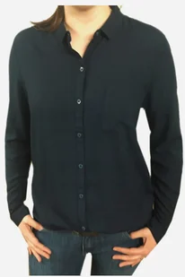WRANGLER SOLID SHIRT NAVY KOSZULA DAMSKA - Koszule damskie - miniaturka - grafika 1