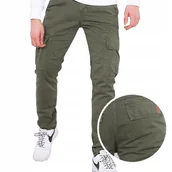 Spodnie męskie - Spodnie Alpha Industries Agent 158205 142 Ciemnooliwkowe 34 - miniaturka - grafika 1