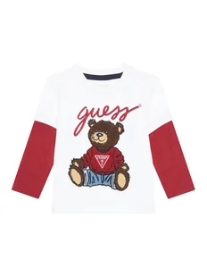 Guess Bluzka N4BI08 I3Z14 Biały Regular Fit - Bluzki damskie - miniaturka - grafika 1