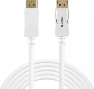 Kabel Sandberg DisplayPort - DisplayPort 2m biały 509-15 - Kable komputerowe i do monitorów - miniaturka - grafika 1