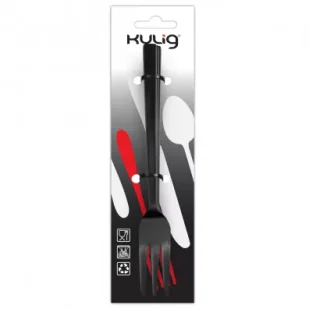 Kulig Widelczyk do ciasta Piano Shiny black zawieszka 30886 3 szt. - Zestawy sztućców - miniaturka - grafika 1