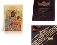 Ikony i obrazy sakralne - Ikona religijna Matka Boża Częstochowska w sukience perłowej - miniaturka - grafika 1