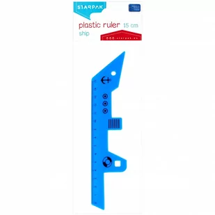 Linijka plastikowa 15cm Statek - STARPAK - Przybory szkolne - miniaturka - grafika 1