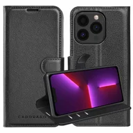 Etui i futerały do telefonów - Etui ochronne Cadorabo do Apple iPhone 13 PRO w kolorze czarnym etui na telefon komórkowy z magnetycznym zamknięciem - miniaturka - grafika 1