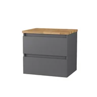 Szafki łazienkowe - Szafka łazienkowa pod blat Krofam Arco 60 cm grafit mat 149-0115 - miniaturka - grafika 1