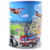 Skarbonki - METALOWA SKARBONKA DLA CHŁOPAKA AUTA METALOWA PUSZKA RÓŻNE WZORY - miniaturka - grafika 1