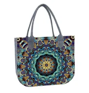 Torebki damskie - Duża Damska Torba Filcowa na ramię z motywem mozaiki Lady Barcelona - miniaturka - grafika 1