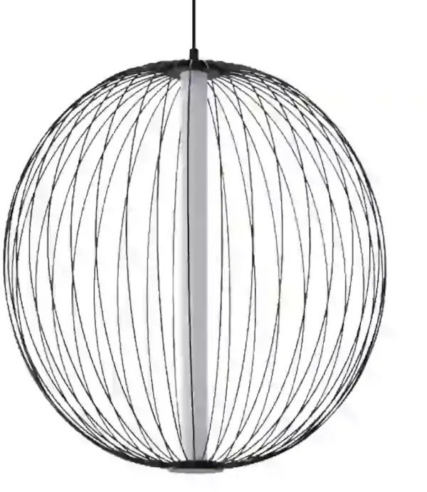Lampa wisząca Copel Druciana wisząca lampa NELSON czarna P0677 1xLED 31W 3000K loftowa kula
