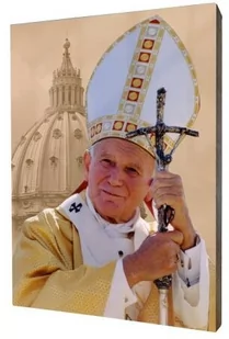 Obraz religijny na desce lipowej, Jan Paweł II - Ikony i obrazy sakralne - miniaturka - grafika 1