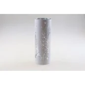 Ozdoby bożonarodzeniowe - Świecznik szklany LED 8 x 20 cm szary - miniaturka - grafika 1