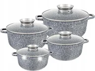 Zestawy garnków i patelni - ZESTAW GARNKÓW GARNKI INDUKCJA / GAZ MARMUROWE KOMPLET GARNKÓW MARMURKOWYCH - miniaturka - grafika 1